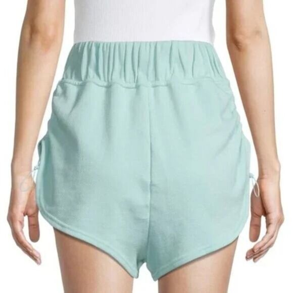 FREE PEOPLE FP Movement Cinched Shorts Sz Small Clear Skies - Picture 4 of 12